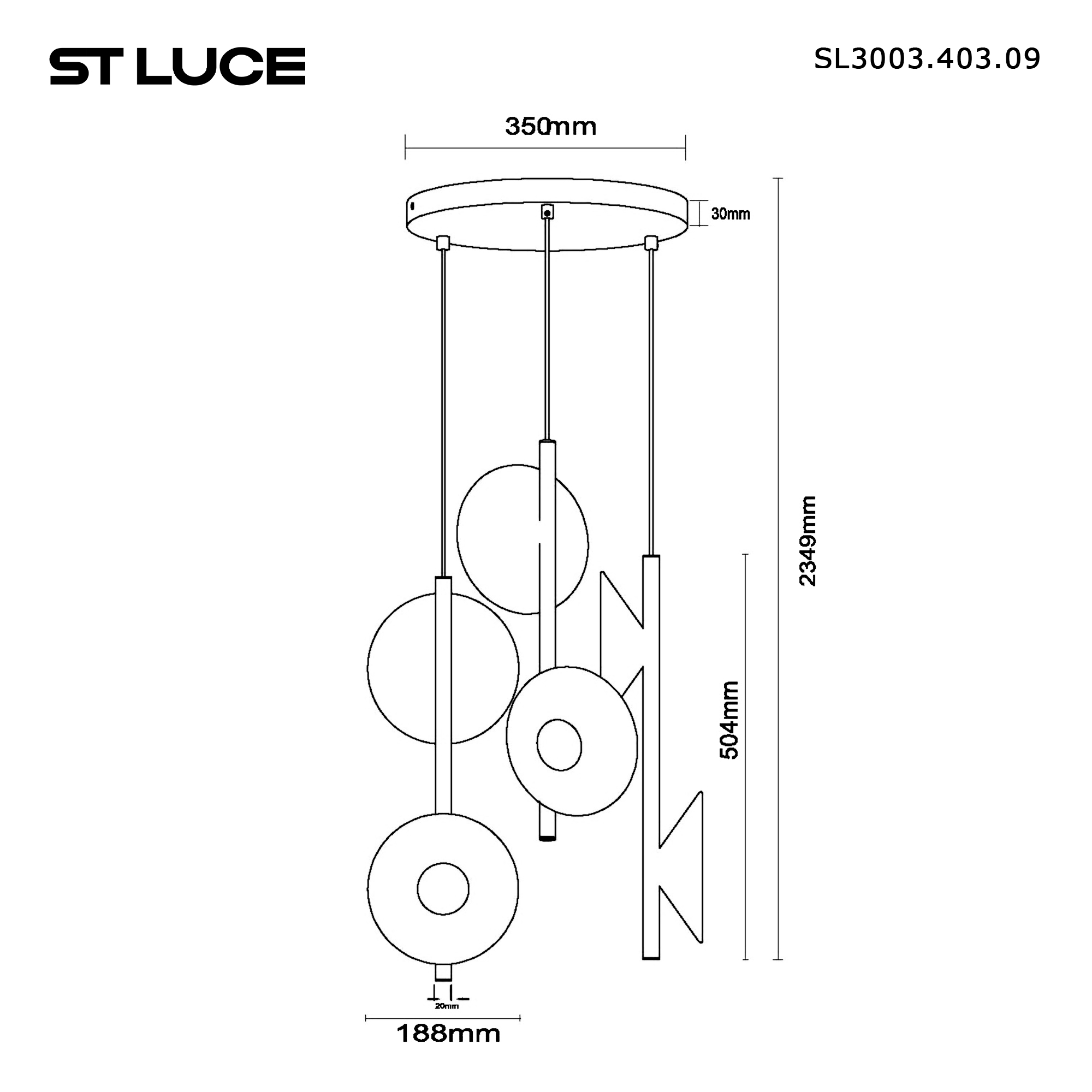 картинка SL3003.403.09 Светильник подвесной ST-Luce  от магазина pro-decor.kz