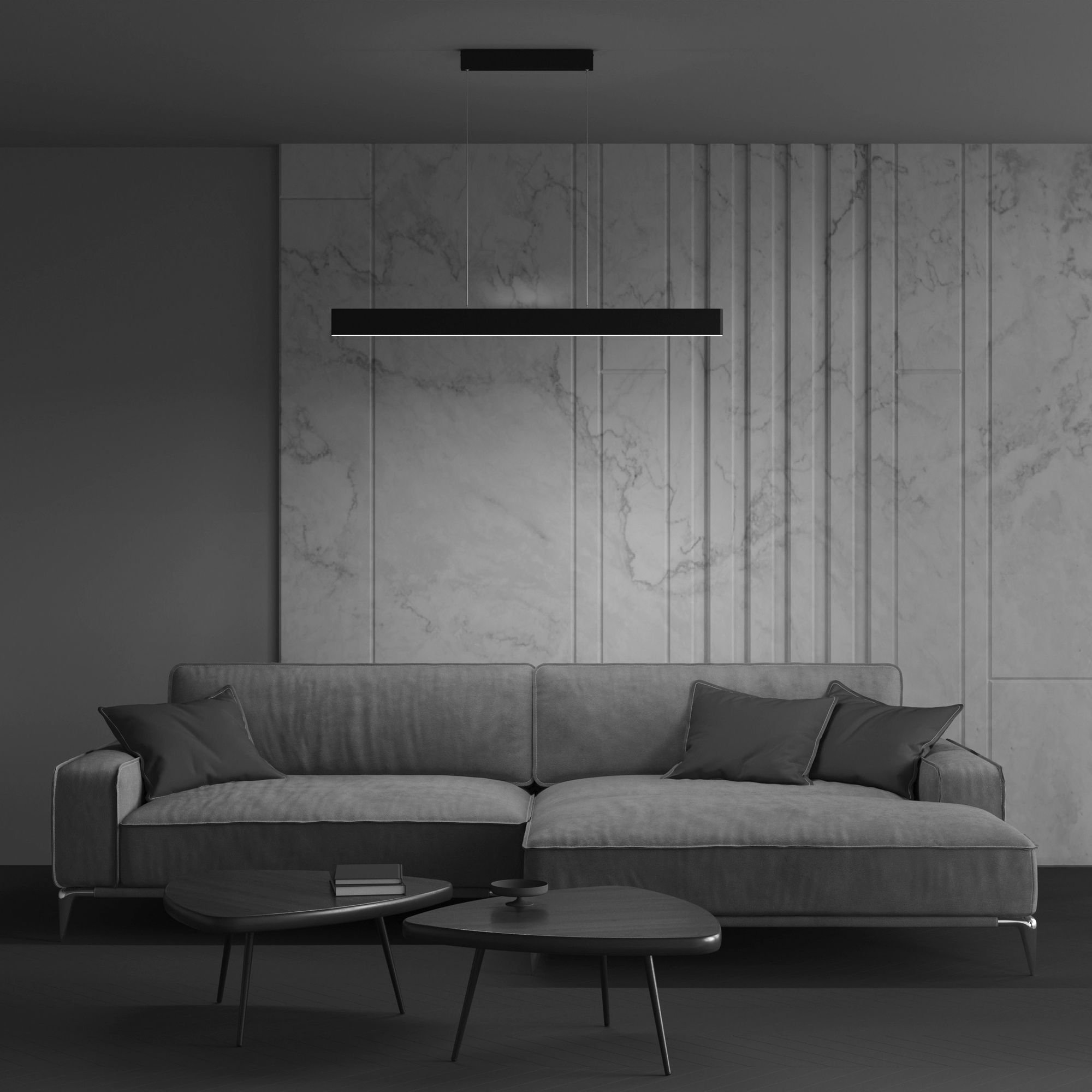 картинка Подвесной светодиодный светильник Maytoni Step P010PL-L30B от магазина pro-decor.kz