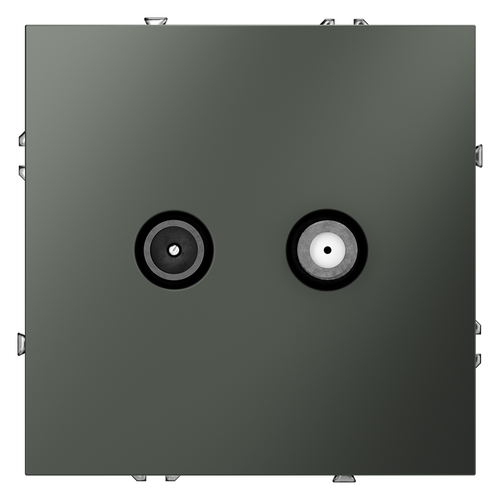 картинка Розетка телевизионная встраиваемая VOLTUM S70 оконечная TV+SAT, (титан) VLS060406 от магазина pro-decor.kz