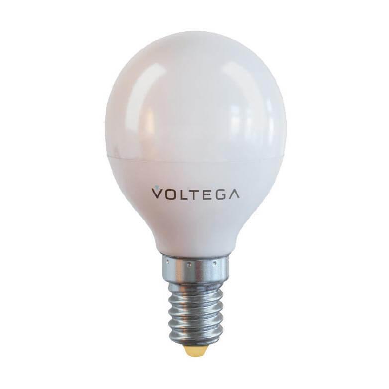 картинка Лампа светодиодная Voltega E14 7W 2800К матовая VG2-G45E14warm7W 7054 от магазина pro-decor.kz