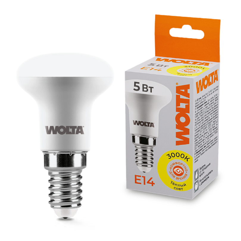 картинка Лампа LED WOLTA 25Y39R5E14 3000K от магазина pro-decor.kz