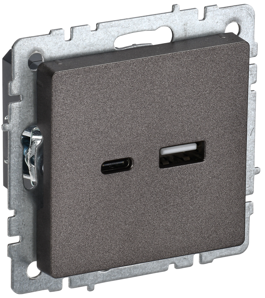 картинка BRITE Роз. USB A+C 18Вт РЮ11-1-БрТБ бр. IEK магазин pro-decor.kz являющийся официальным дистрибьютором в Казахстане картинка BRITE Роз. USB A+C 18Вт РЮ11-1-БрТБ бр. IEK от магазина pro-decor.kz