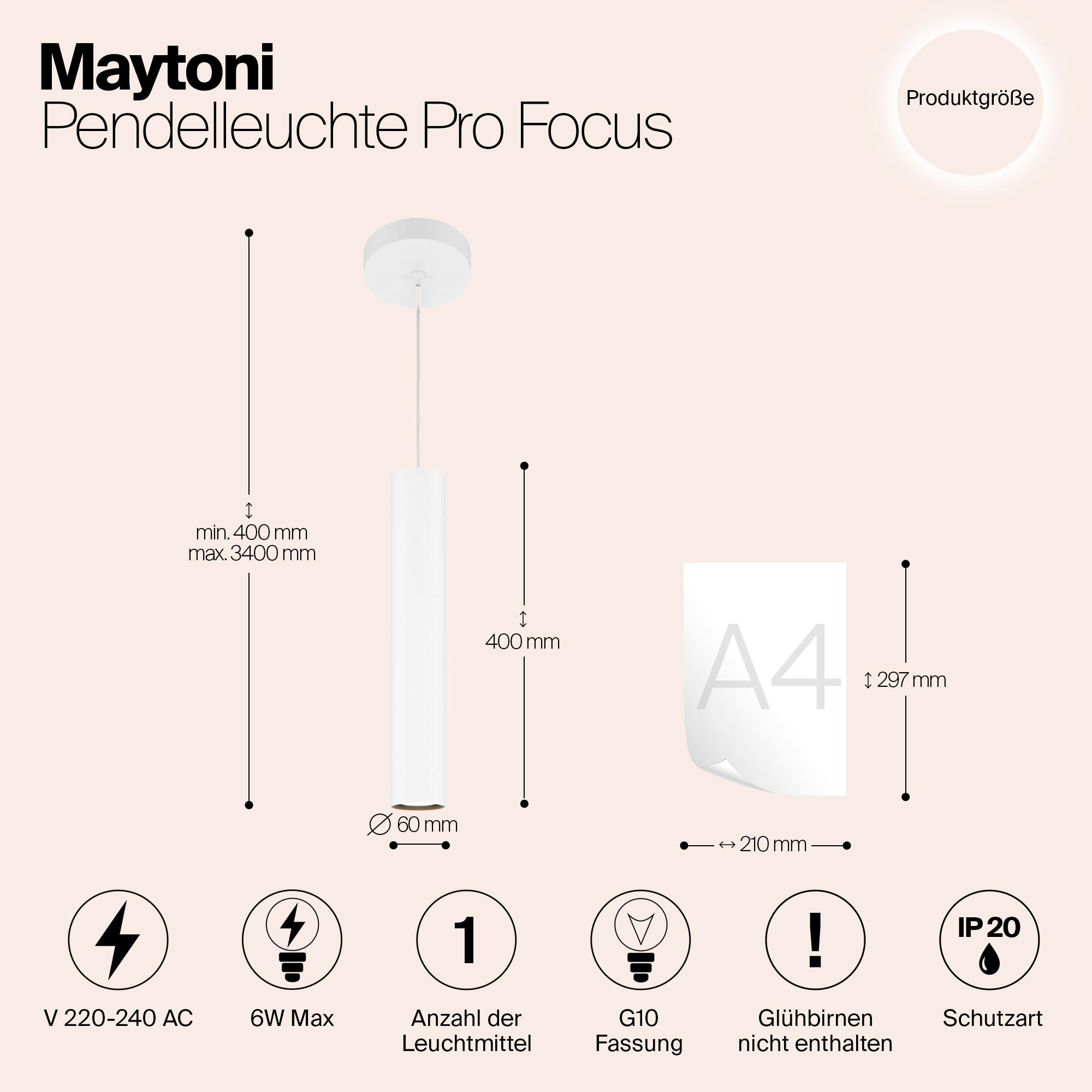картинка Подвесной светильник Maytoni MOD161PL-01W1 магазин pro-decor.kz являющийся официальным дистрибьютором в Казахстане картинка Подвесной светильник Maytoni MOD161PL-01W1 от магазина pro-decor.kz