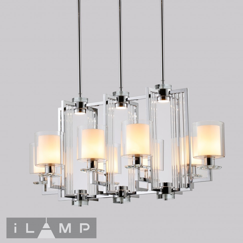 картинка Светильник подвесной iLamp King RM6201-8P CR+CL магазин pro-decor.kz являющийся официальным дистрибьютором в Казахстане картинка Светильник подвесной iLamp King RM6201-8P CR+CL от магазина pro-decor.kz