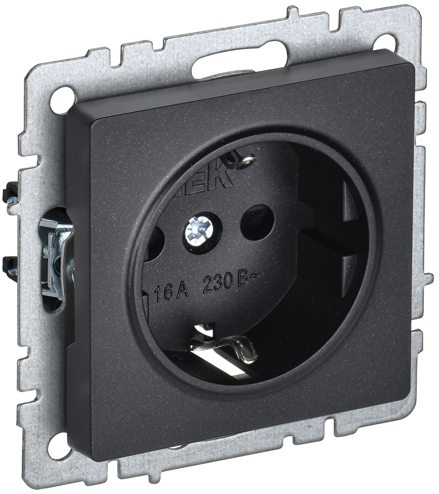 картинка BRITE Роз. с з/к без з/ш 16А РС11-1-0-БрЧ черн. IEK магазин pro-decor.kz являющийся официальным дистрибьютором в Казахстане картинка BRITE Роз. с з/к без з/ш 16А РС11-1-0-БрЧ черн. IEK от магазина pro-decor.kz