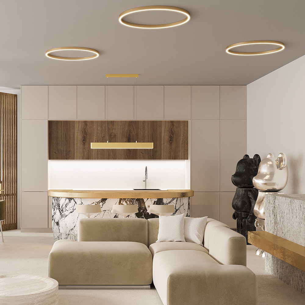 картинка Подвесной светодиодный светильник Maytoni Rim MOD058PL-L100BS4K от магазина pro-decor.kz