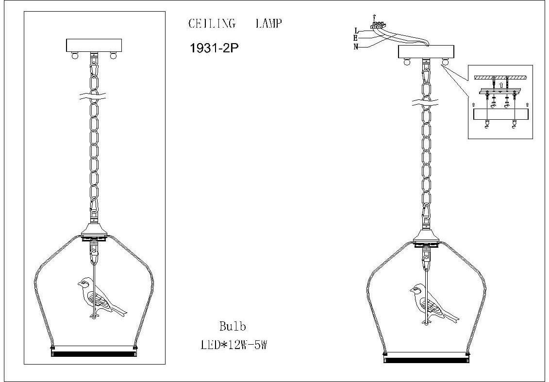 картинка Подвесной светодиодный светильник Favourite Chick 1931-2P от магазина pro-decor.kz