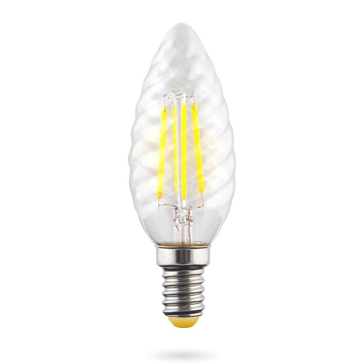 картинка Лампа светодиодная филаментная Voltega E14 6W 2800К прозрачная VG10-CC1E14warm6W-F 7027 от магазина pro-decor.kz