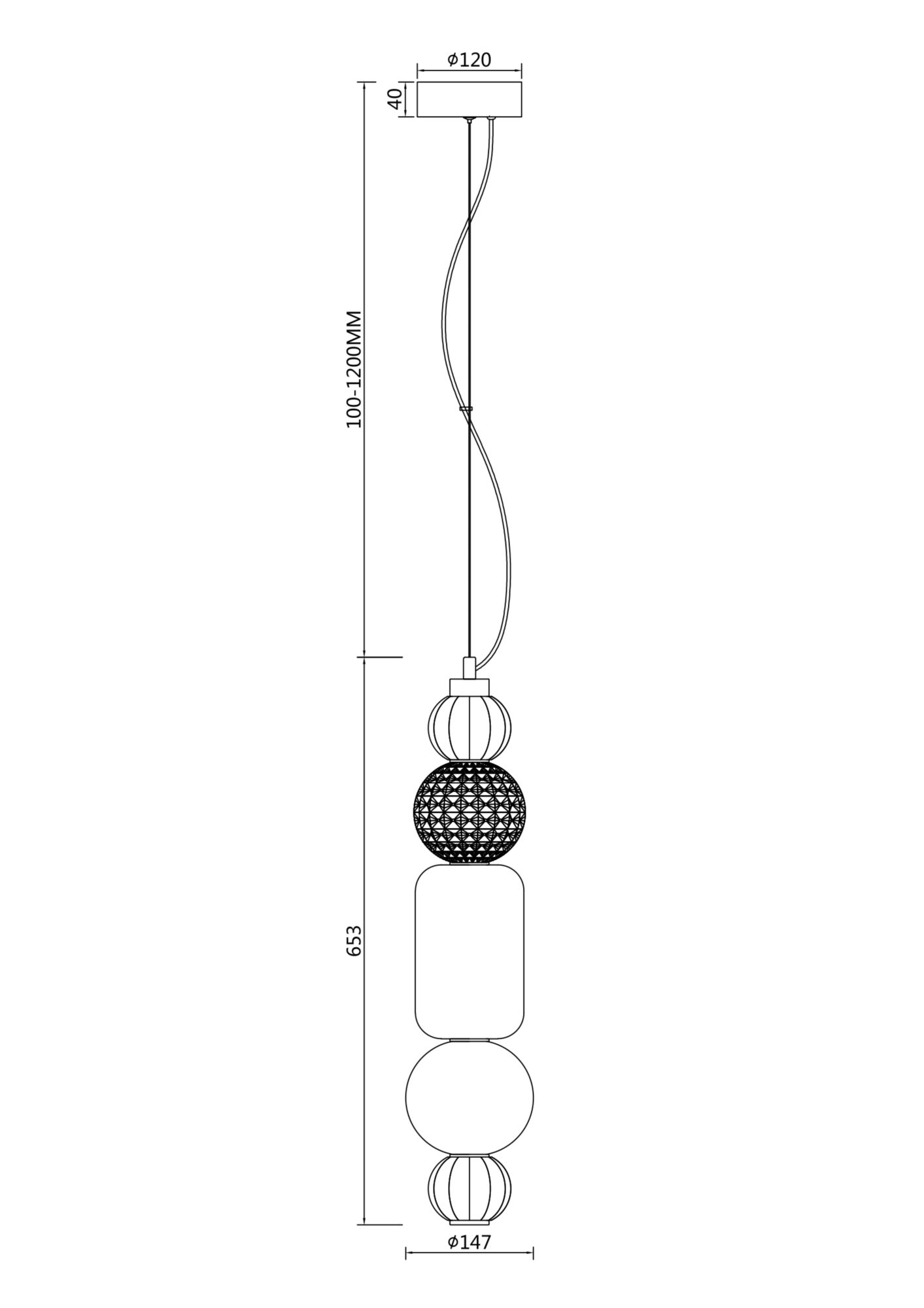 картинка Подвесной светодиодный светильник Maytoni Collar P069PL-L35CH3K от магазина pro-decor.kz