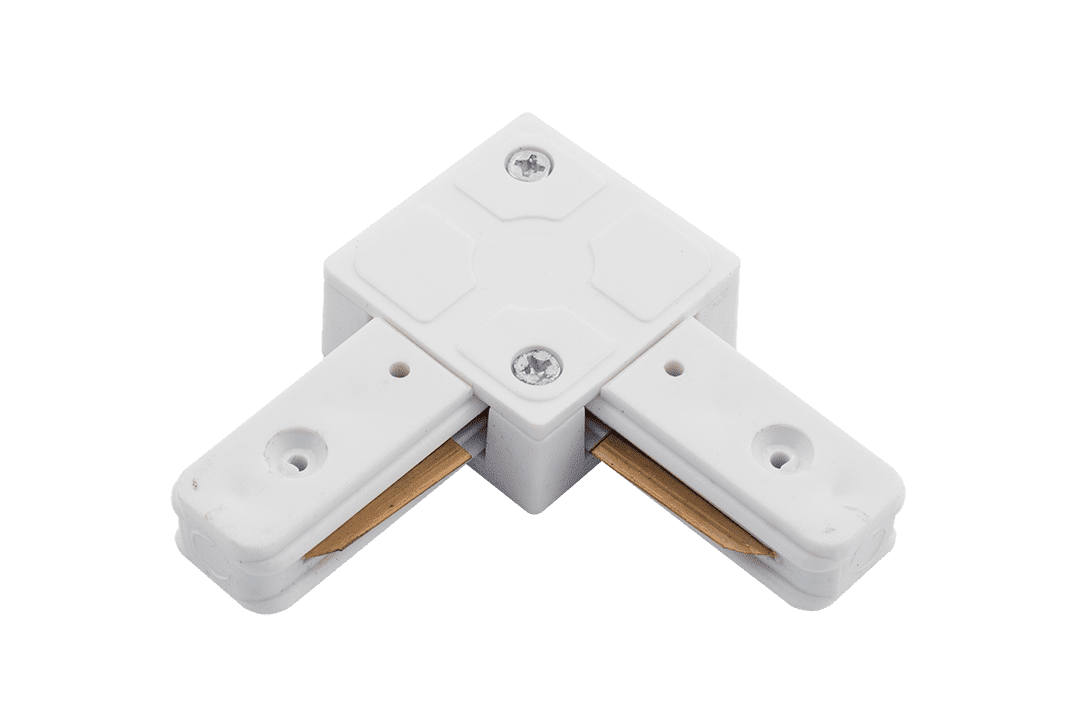 картинка L коннектор для однофазных трековыx систем, Белый от магазина pro-decor.kz