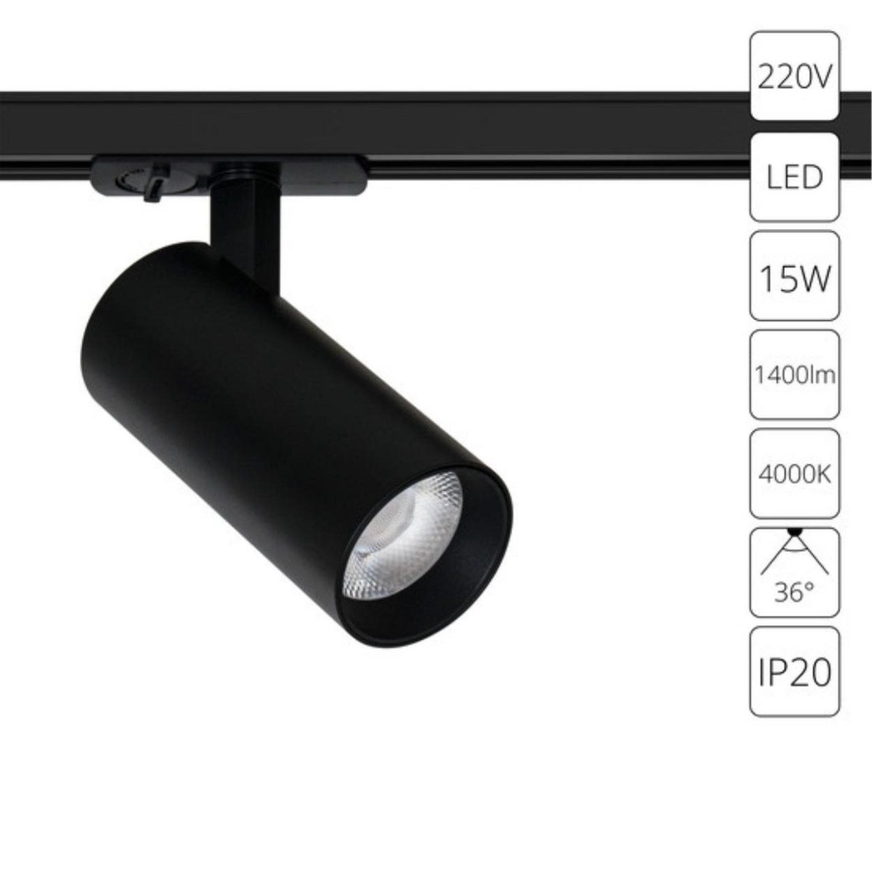картинка Трековый светильник Arte Lamp BENE A1946PL-1BK от магазина pro-decor.kz
