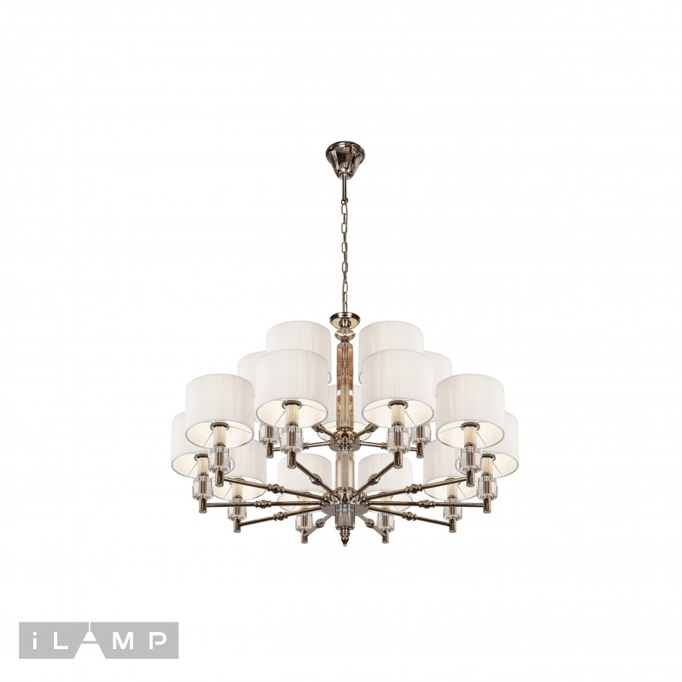 картинка Подвесная люстра iLamp Alexa P2404-10+5 Nickel от магазина pro-decor.kz