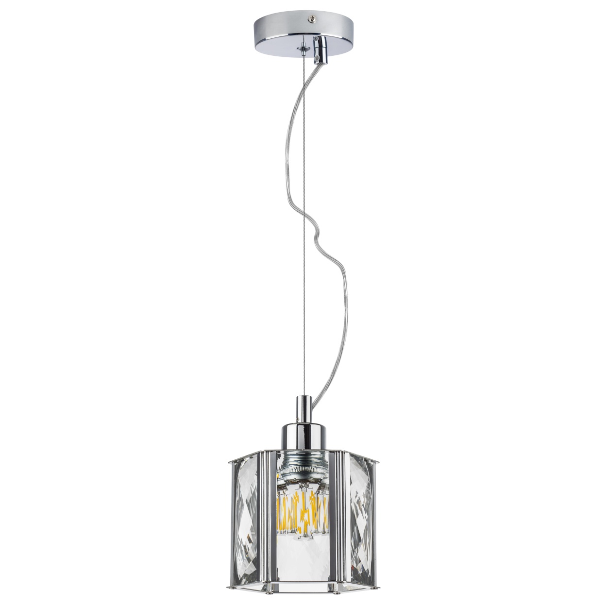 картинка 722014 Люстра LIMPIO 1х40W E27 ХРОМ/ПРОЗРАЧНЫЙ магазин pro-decor.kz являющийся официальным дистрибьютором в Казахстане картинка 722014 Люстра LIMPIO 1х40W E27 ХРОМ/ПРОЗРАЧНЫЙ от магазина pro-decor.kz