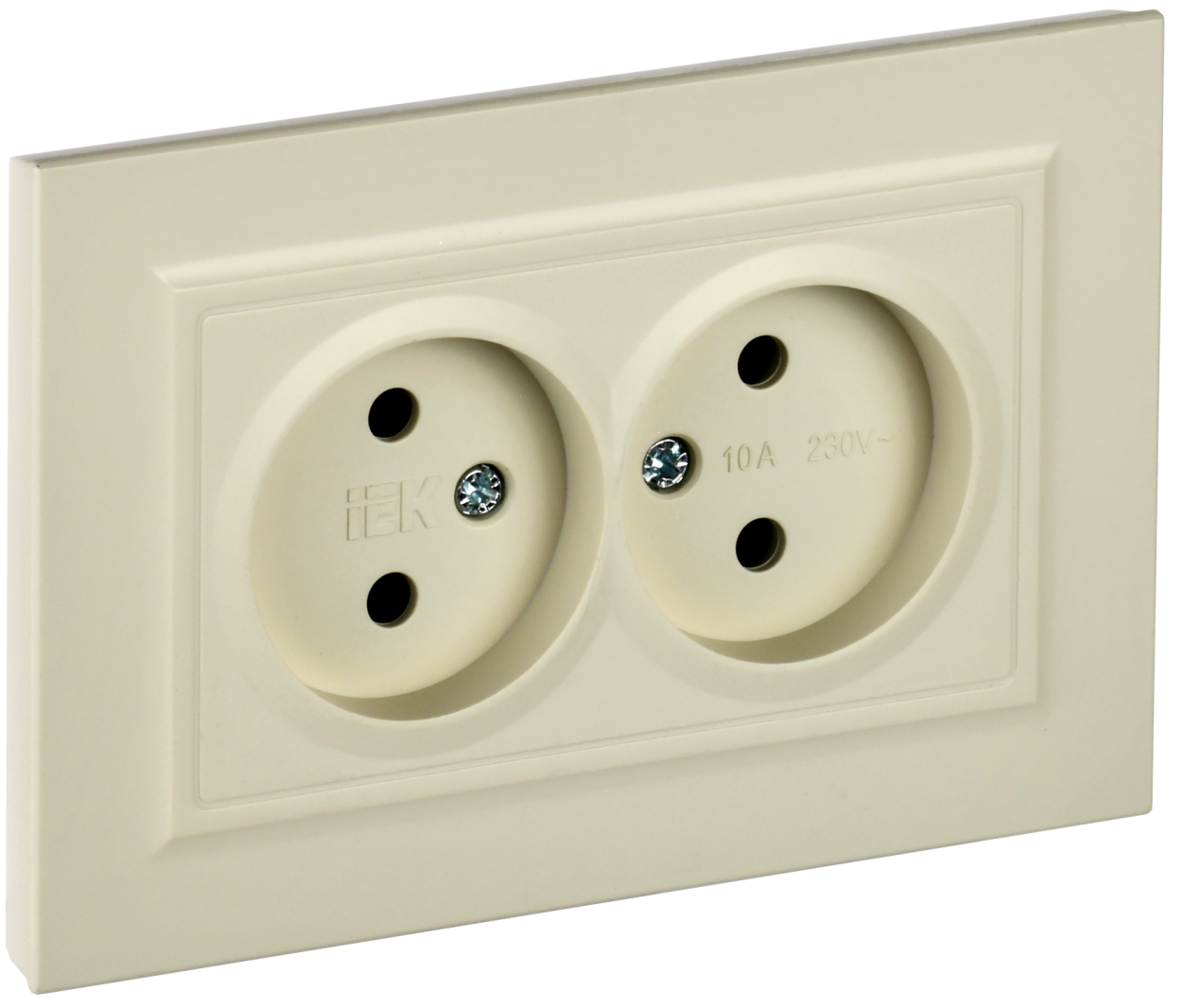 картинка BRITE Роз. 2-я без з/к/ш 10А в сб. РС12-2-БрКр беж. IEK магазин pro-decor.kz являющийся официальным дистрибьютором в Казахстане картинка BRITE Роз. 2-я без з/к/ш 10А в сб. РС12-2-БрКр беж. IEK от магазина pro-decor.kz