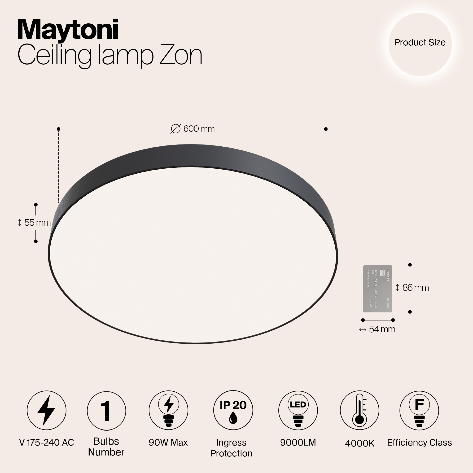картинка Потолочный светодиодный светильник Maytoni Zon C032CL-L96B4K от магазина pro-decor.kz