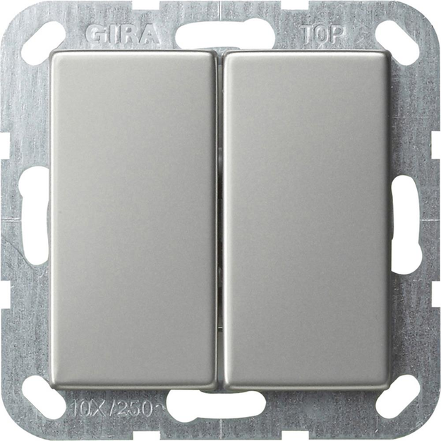 картинка Кн.выкл.фикс.вкл. пркр.п. 2-м System 55 нерж.сталь магазин pro-decor.kz являющийся официальным дистрибьютором в Казахстане картинка Кн.выкл.фикс.вкл. пркр.п. 2-м System 55 нерж.сталь от магазина pro-decor.kz