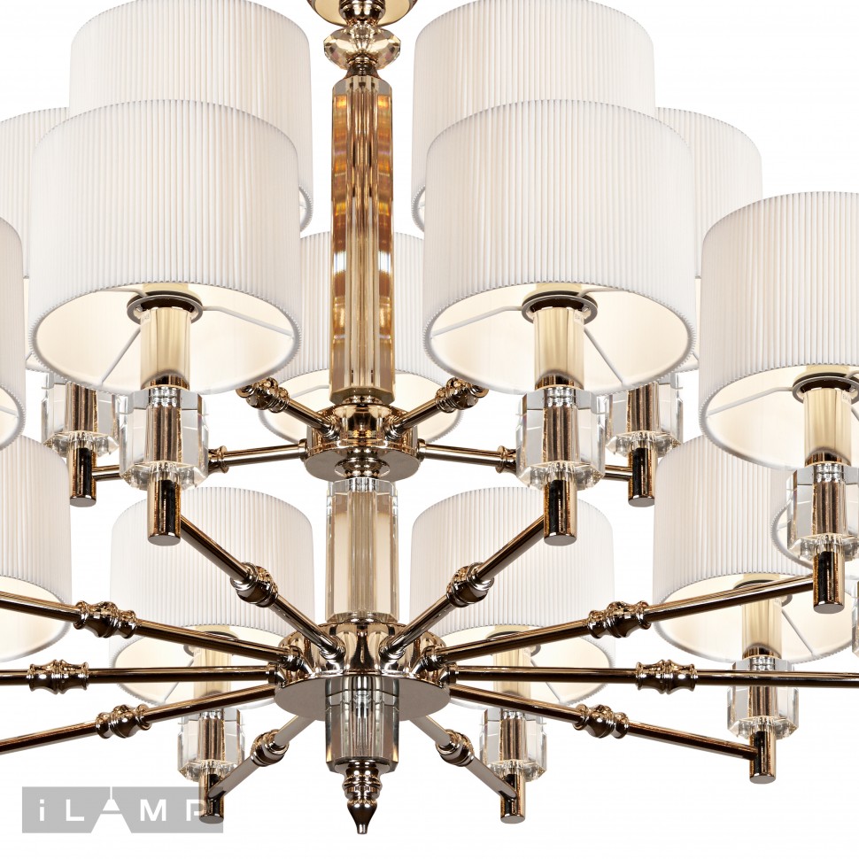 картинка Подвесная люстра iLamp Alexa P2404-10+5 Nickel от магазина pro-decor.kz