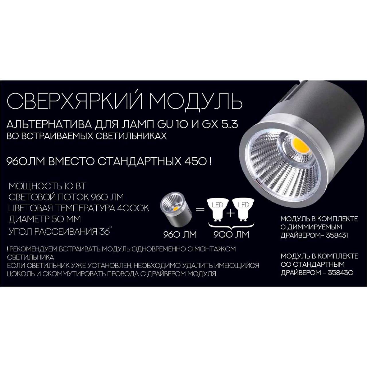картинка Светодиодный модуль Novotech Diod Diod 358430 от магазина pro-decor.kz