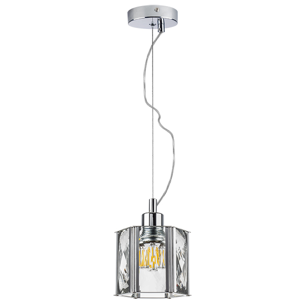 картинка 722014 Люстра LIMPIO 1х40W E27 ХРОМ/ПРОЗРАЧНЫЙ магазин pro-decor.kz являющийся официальным дистрибьютором в Казахстане картинка 722014 Люстра LIMPIO 1х40W E27 ХРОМ/ПРОЗРАЧНЫЙ от магазина pro-decor.kz