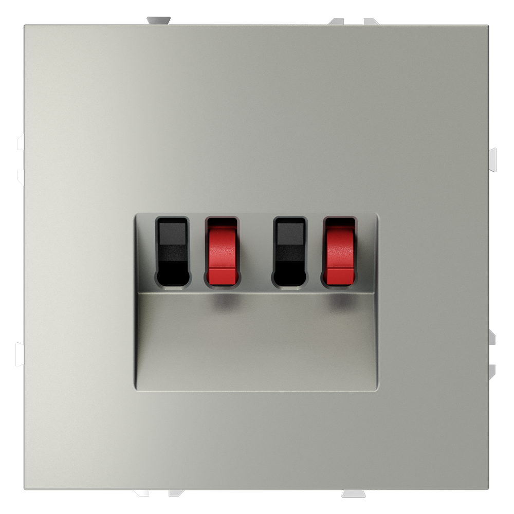 картинка Розетка акустическая встраиваемая VOLTUM S70 4-местная, (сталь) VLS060305 от магазина pro-decor.kz