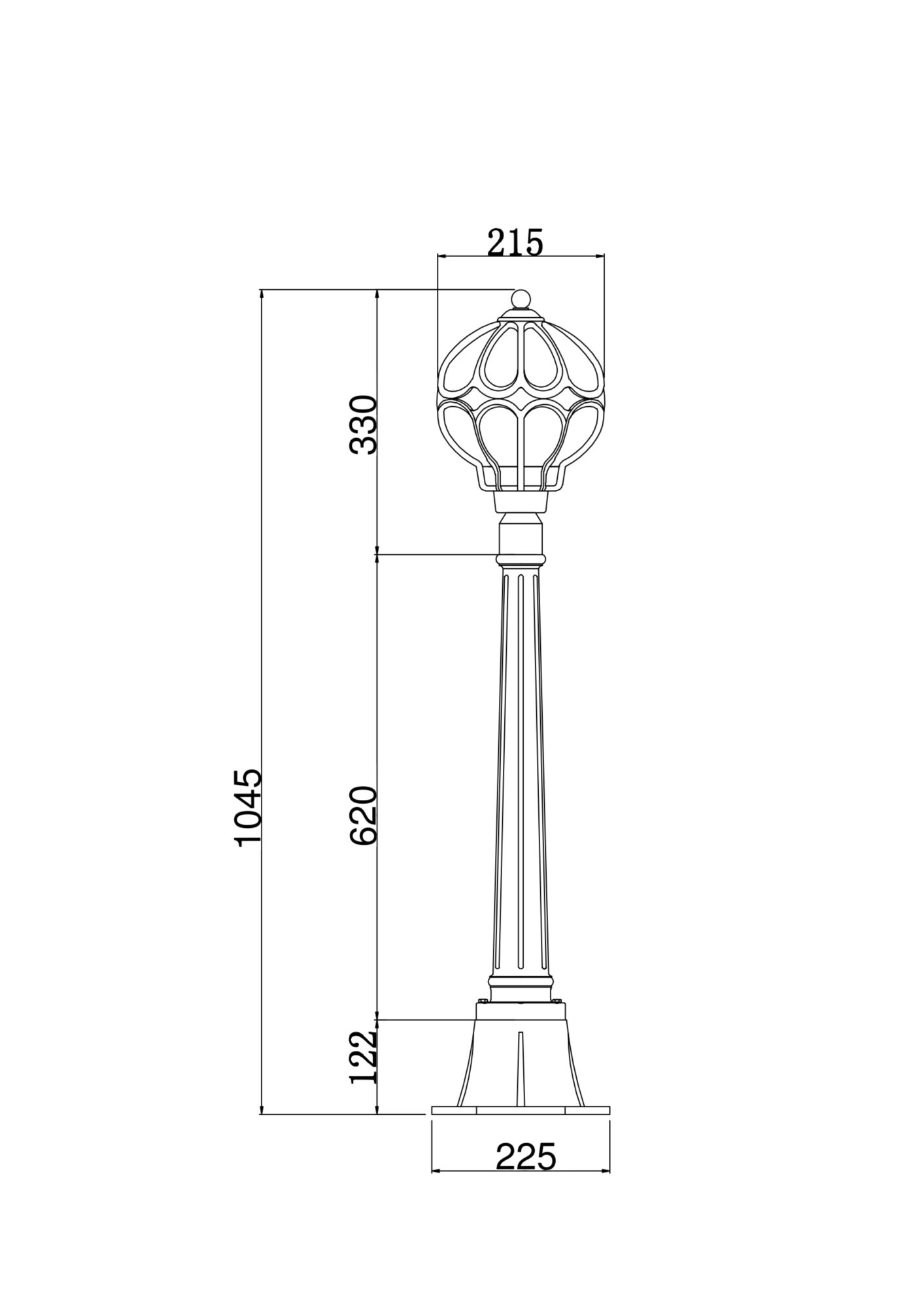 картинка Уличный светильник Maytoni Via O023FL-01G от магазина pro-decor.kz