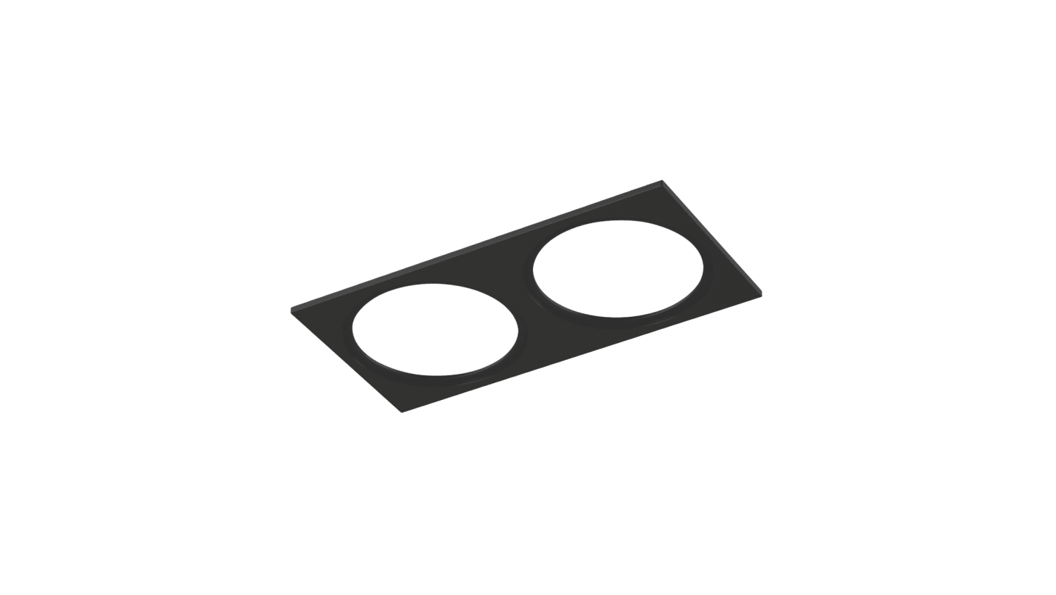 картинка Рамка двойная  для серии COMBO 1 квадратная, черная от магазина pro-decor.kz