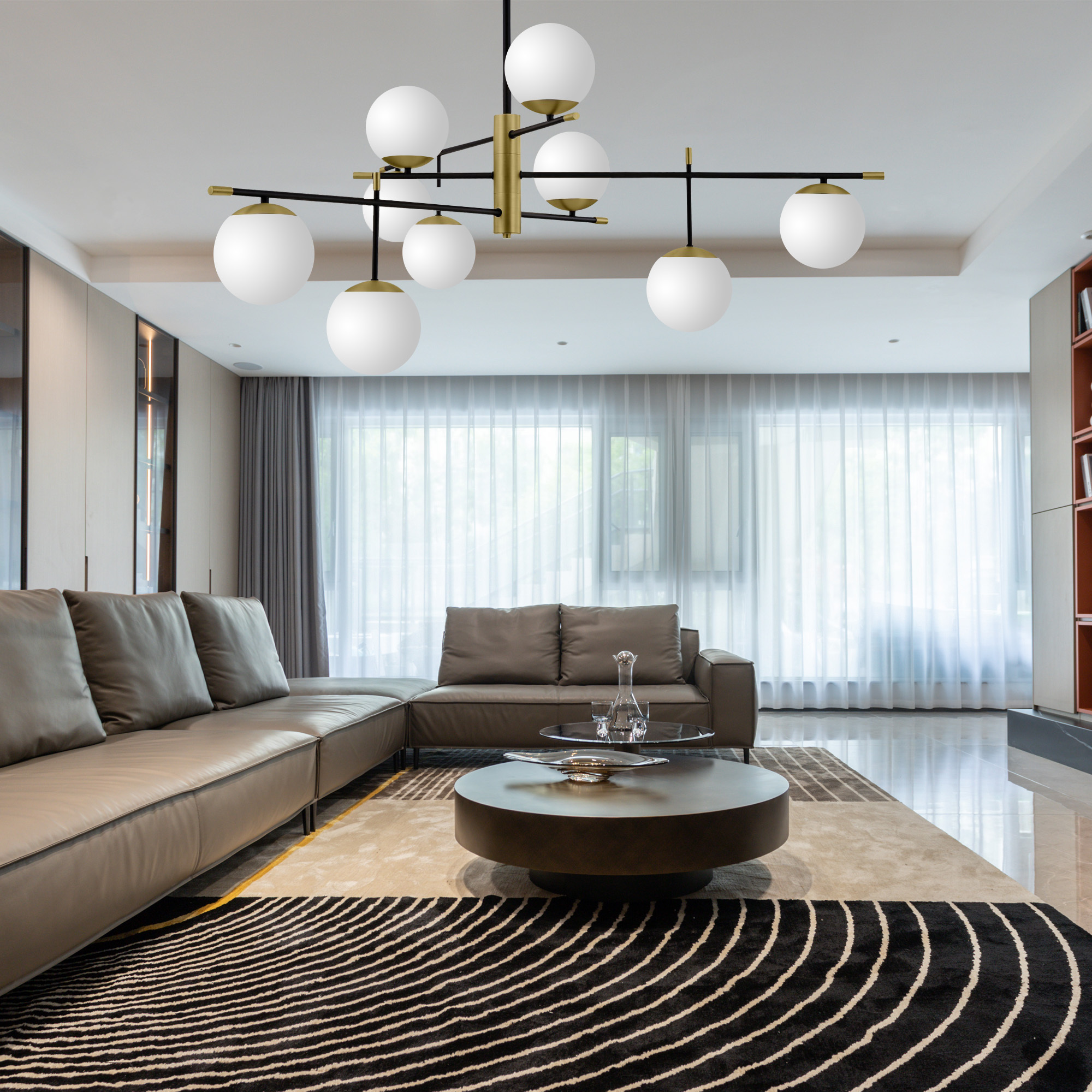 картинка Подвесной светильник Maytoni Nostalgia MOD048PL-09G от магазина pro-decor.kz