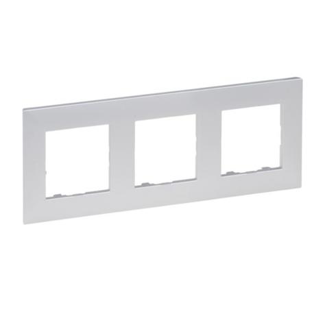 картинка NILOE STEP Рамка 3-постовая, цвет Алюминий от магазина pro-decor.kz