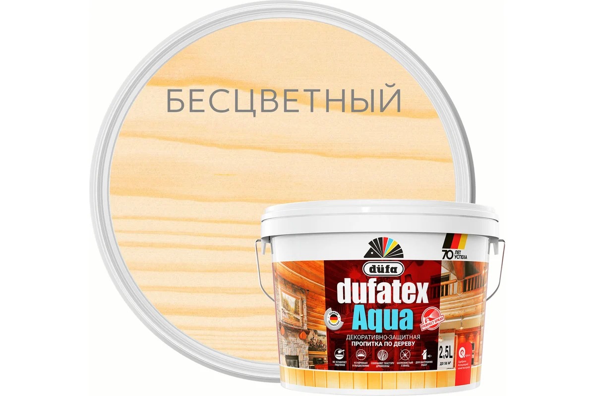 Купить Dufa Пропитка DUFATEX-AQUA бесцветный 2,5л Dufa Пропитка DUFATEX-AQUA бесцветный 2,5л