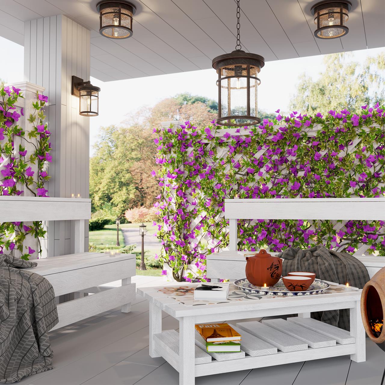 картинка Уличный настенный светильник Odeon Light Nature Virta 4044/1W от магазина pro-decor.kz