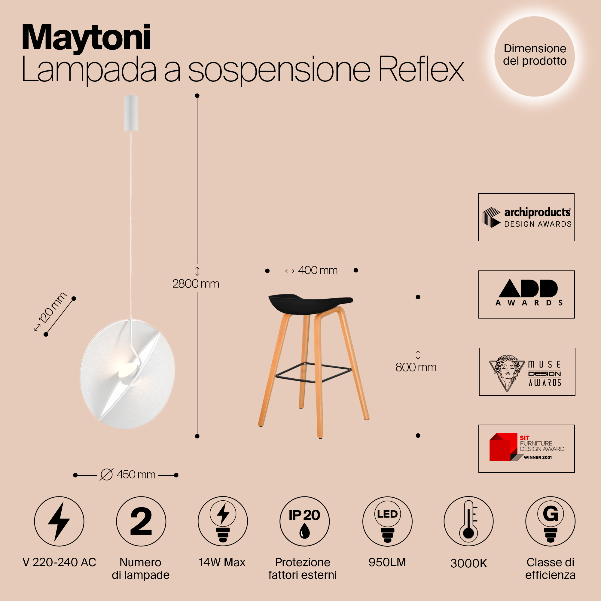 картинка Подвесной светильник Maytoni MOD154PL-L6W3K от магазина pro-decor.kz
