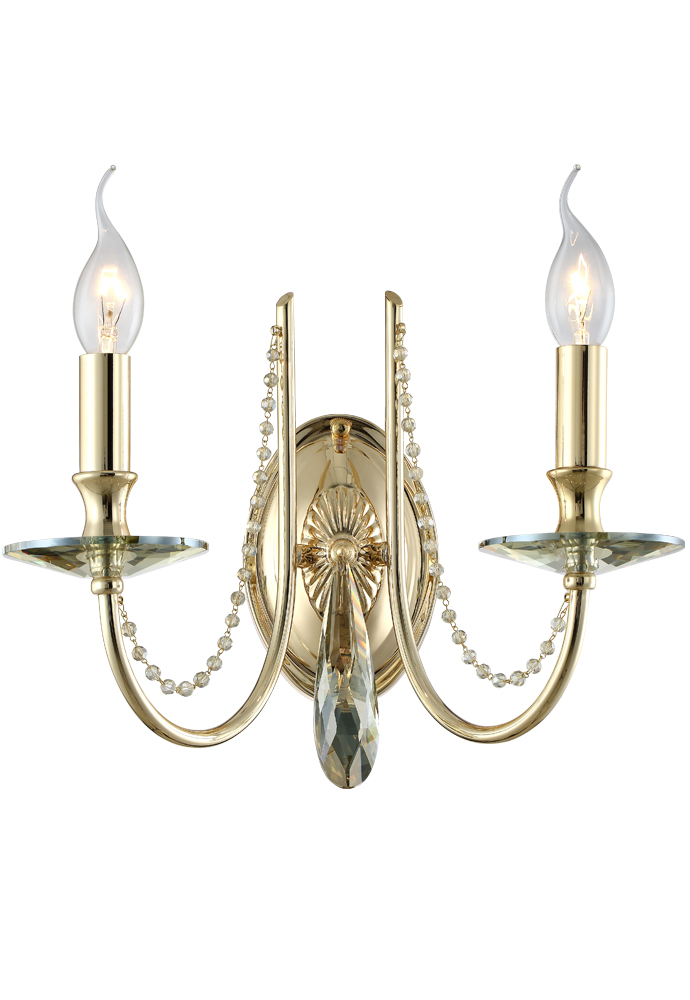 картинка Бра Crystal Lux VICTORIA AP2 GOLD/AMBER Crystal Lux 3340/402 от магазина pro-decor.kz