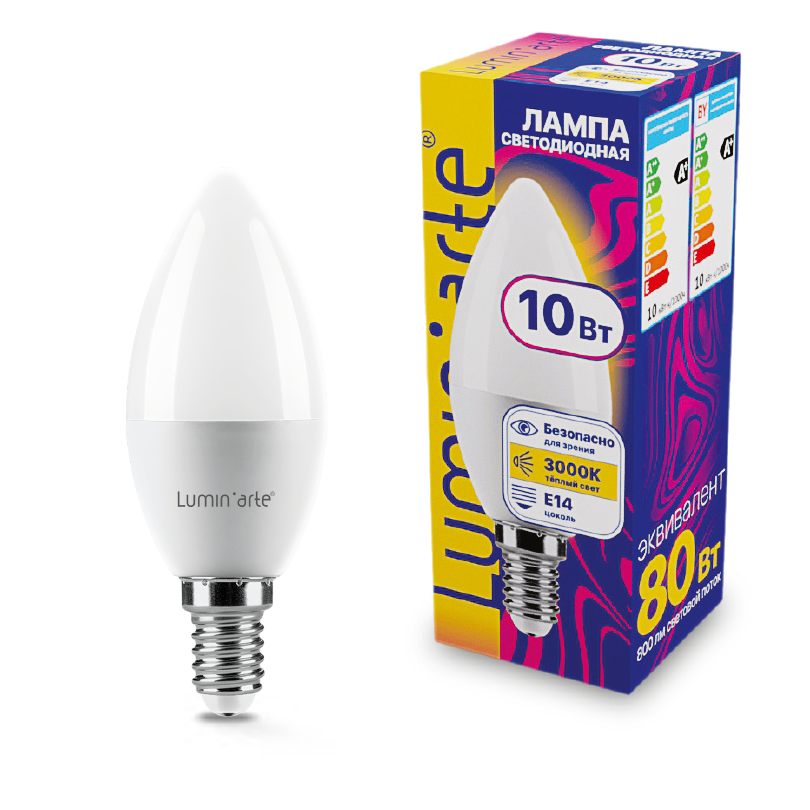 картинка Светодиодная лампа Wolta LSTD-C37-10W3KE14 от магазина pro-decor.kz