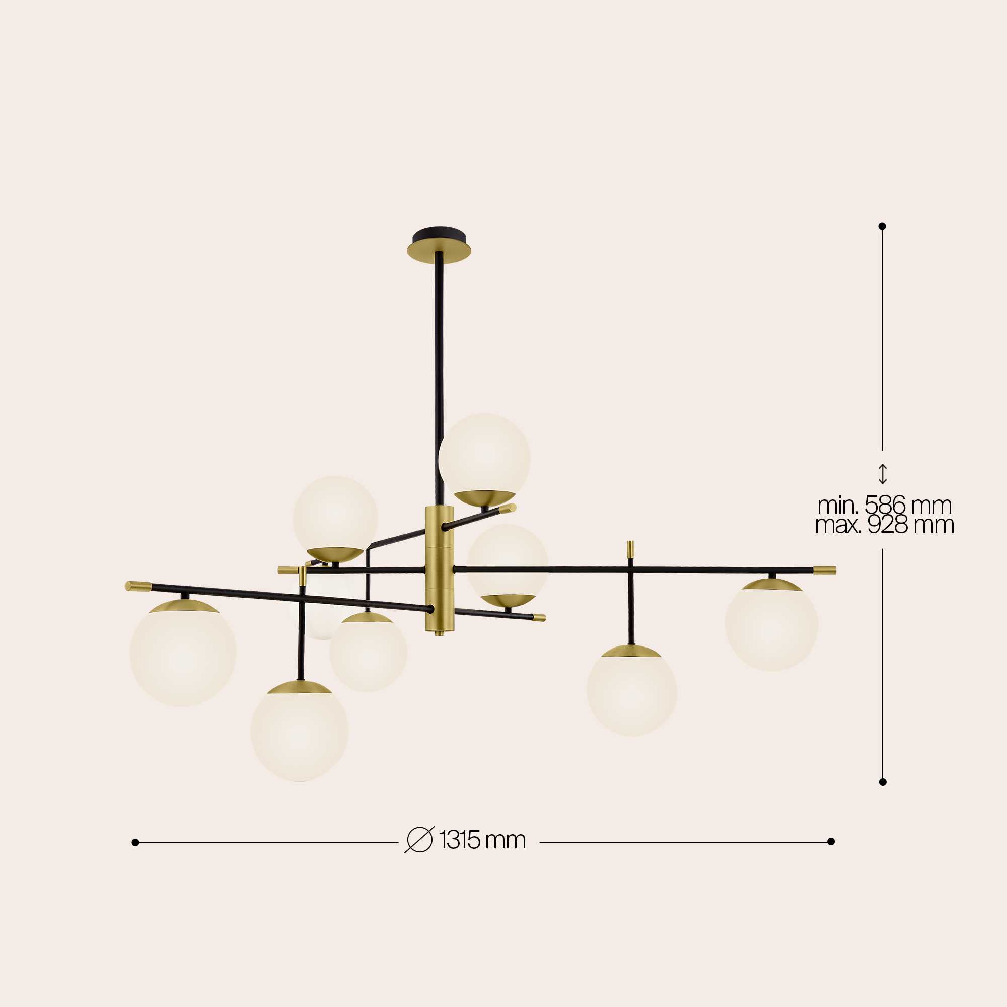 картинка Подвесной светильник Maytoni Nostalgia MOD048PL-09G от магазина pro-decor.kz
