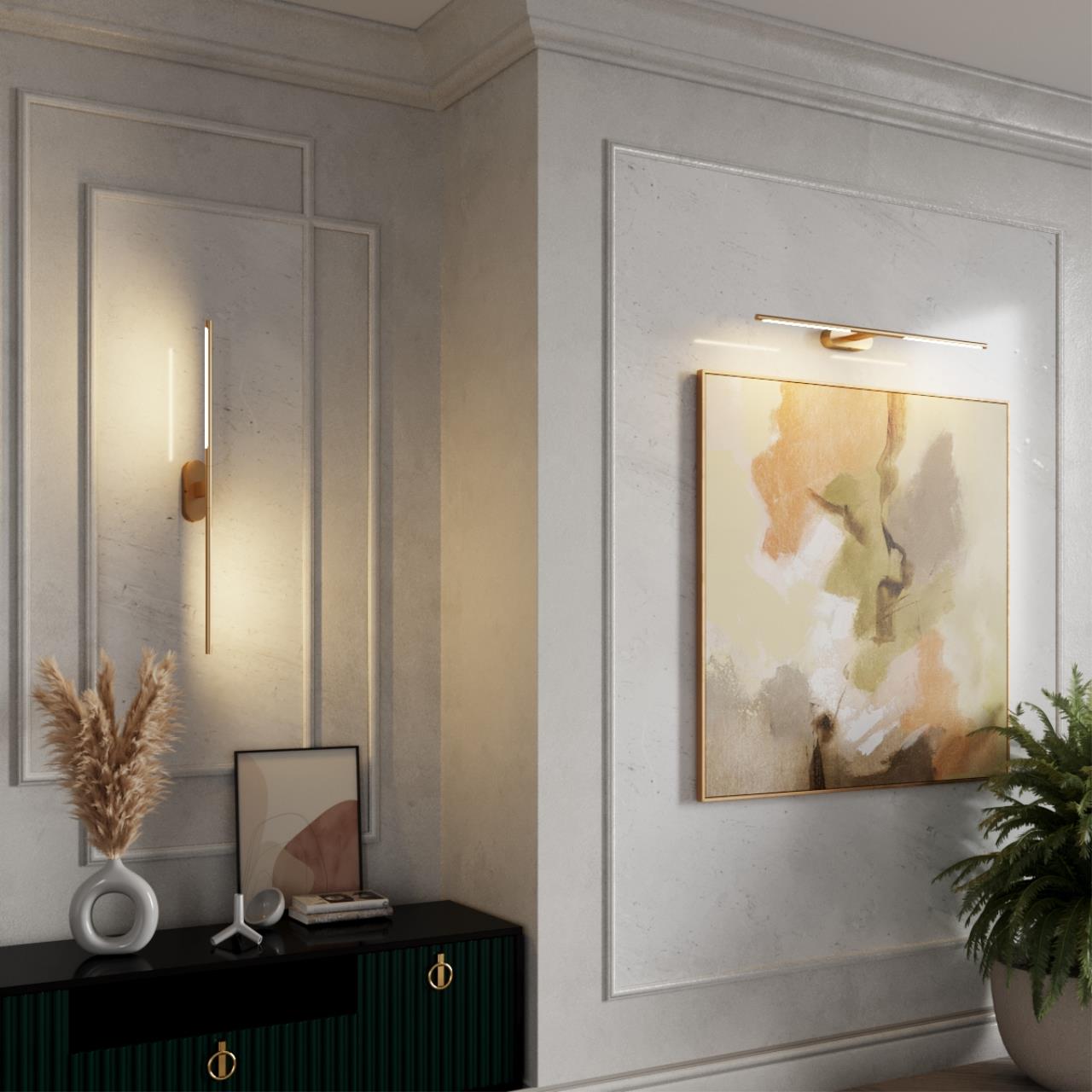 картинка 6635/7WL HIGHTECH ODL24 металл/античная бронза/акрил Настенный светильник IP20 LED 7W  3000K/4000K/6000K (перекл ч/з тумблер) 220V ALEDO от магазина pro-decor.kz