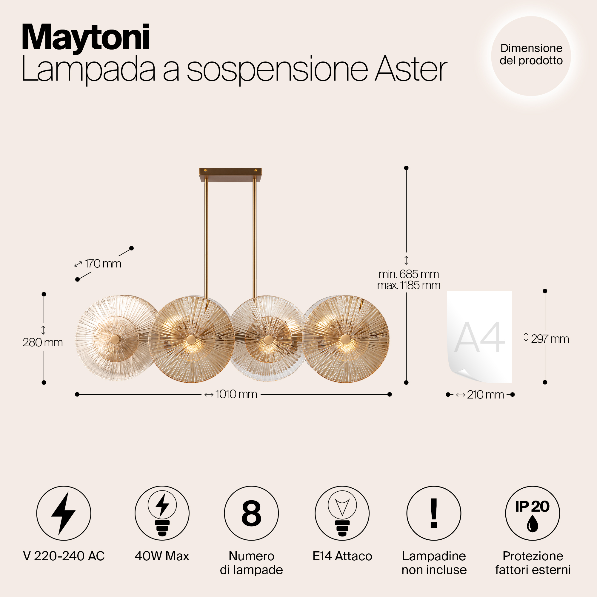 картинка Подвесной светильник Maytoni MOD007PL-08G1 магазин pro-decor.kz являющийся официальным дистрибьютором в Казахстане картинка Подвесной светильник Maytoni MOD007PL-08G1 от магазина pro-decor.kz