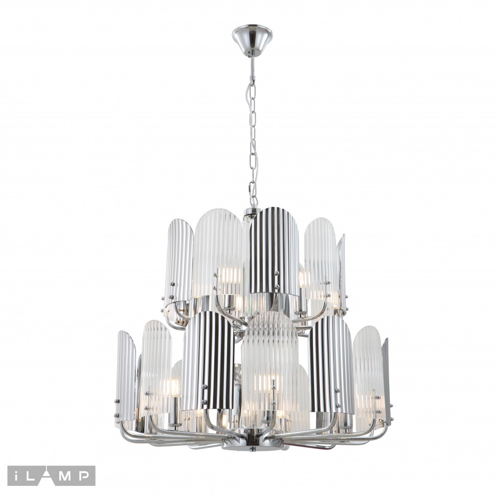 картинка Подвесная люстра iLamp Dolce 15571-12 CR+MULT магазин pro-decor.kz являющийся официальным дистрибьютором в Казахстане картинка Подвесная люстра iLamp Dolce 15571-12 CR+MULT от магазина pro-decor.kz