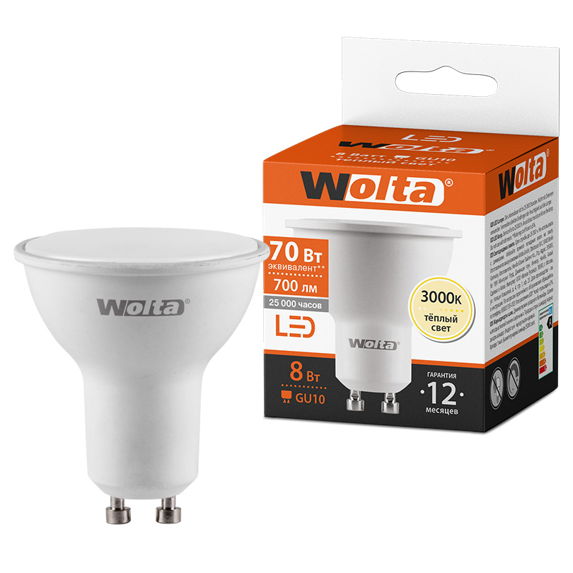 картинка Лампа LED WOLTA 25YPAR16-230-8GU10 от магазина pro-decor.kz