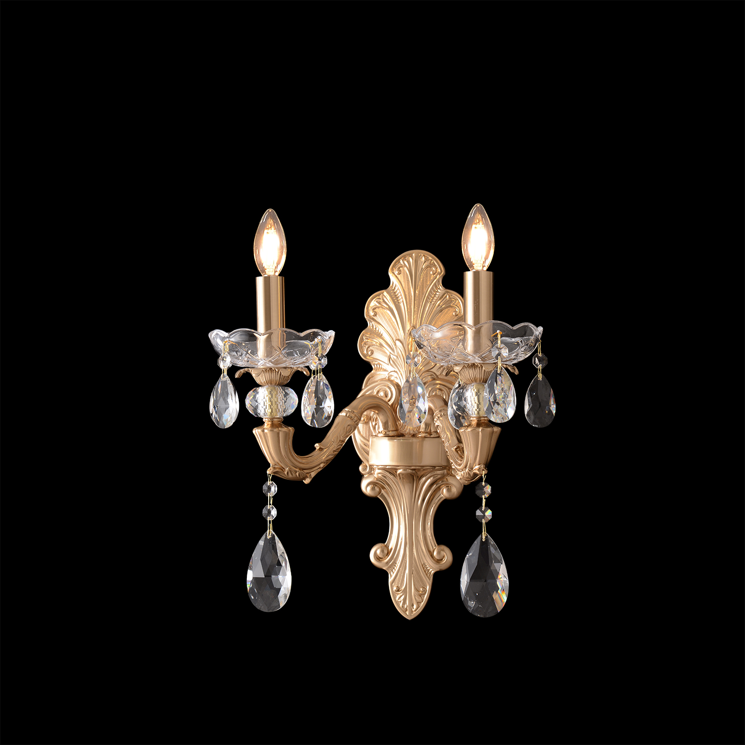картинка Бра Crystal Lux ELIZABETH AP2 BRASS Crystal Lux 4320/402 от магазина pro-decor.kz