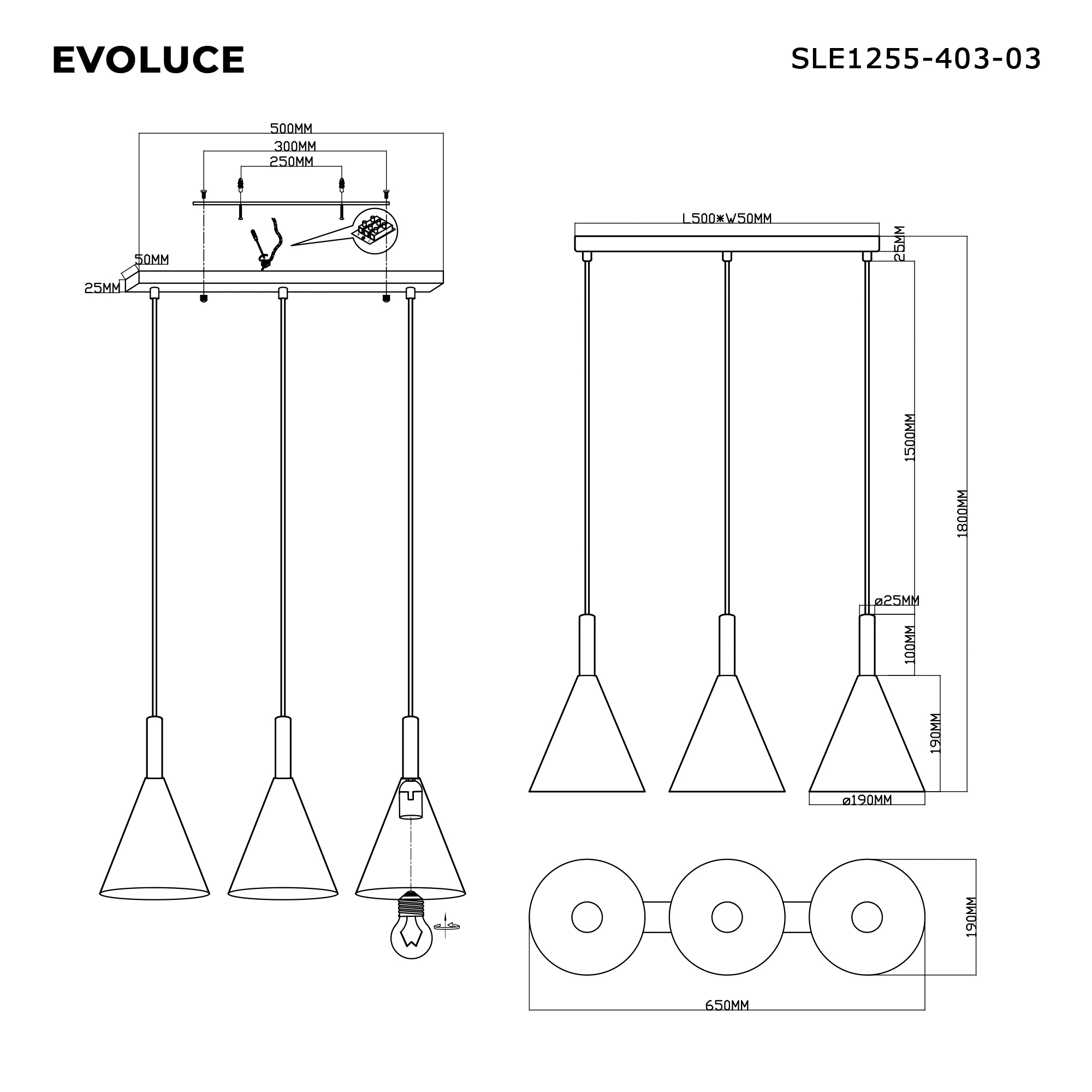 картинка SLE1255-403-03 Светильник подвесной  от магазина pro-decor.kz