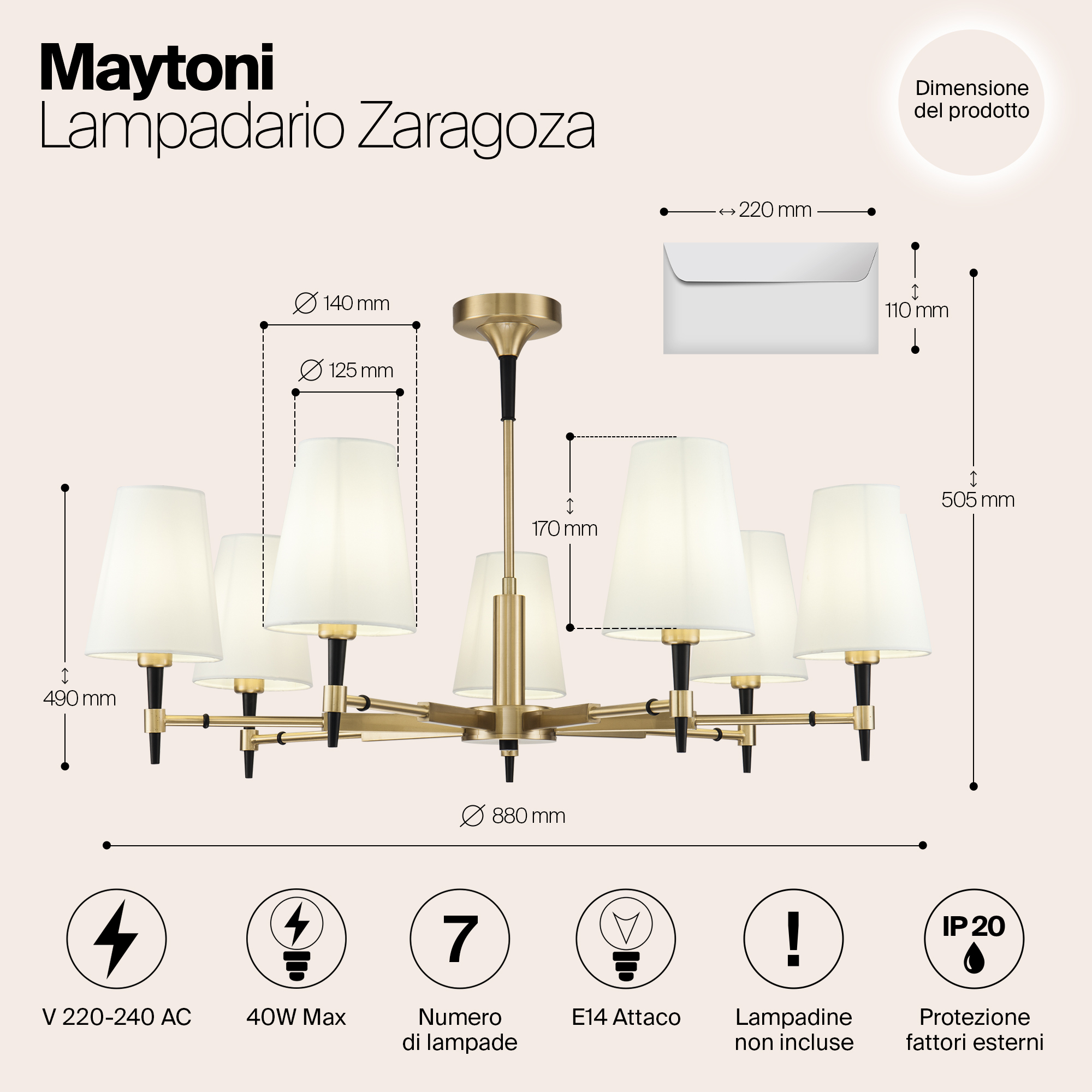 картинка Подвесная люстра Maytoni Zaragoza H001CL-07BS магазин pro-decor.kz являющийся официальным дистрибьютором в Казахстане картинка Подвесная люстра Maytoni Zaragoza H001CL-07BS от магазина pro-decor.kz