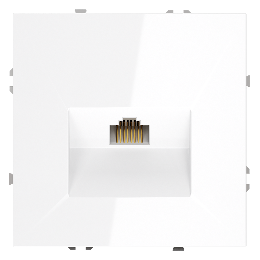 картинка Розетка компьютерная встраиваемая VOLTUM S70 RJ45 кат.6, (белый глянцевый) VLS060101 магазин pro-decor.kz являющийся официальным дистрибьютором в Казахстане картинка Розетка компьютерная встраиваемая VOLTUM S70 RJ45 кат.6, (белый глянцевый) VLS060101 от магазина pro-decor.kz